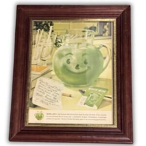 Framed Vintage 1950s Kool-Aid Magazine Advertisement – Authentic Double-Sided